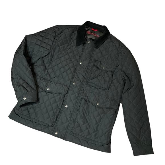 Robert Graham Diamond Quilted Jacket Coat Black Size XL (Model RGF22R81)